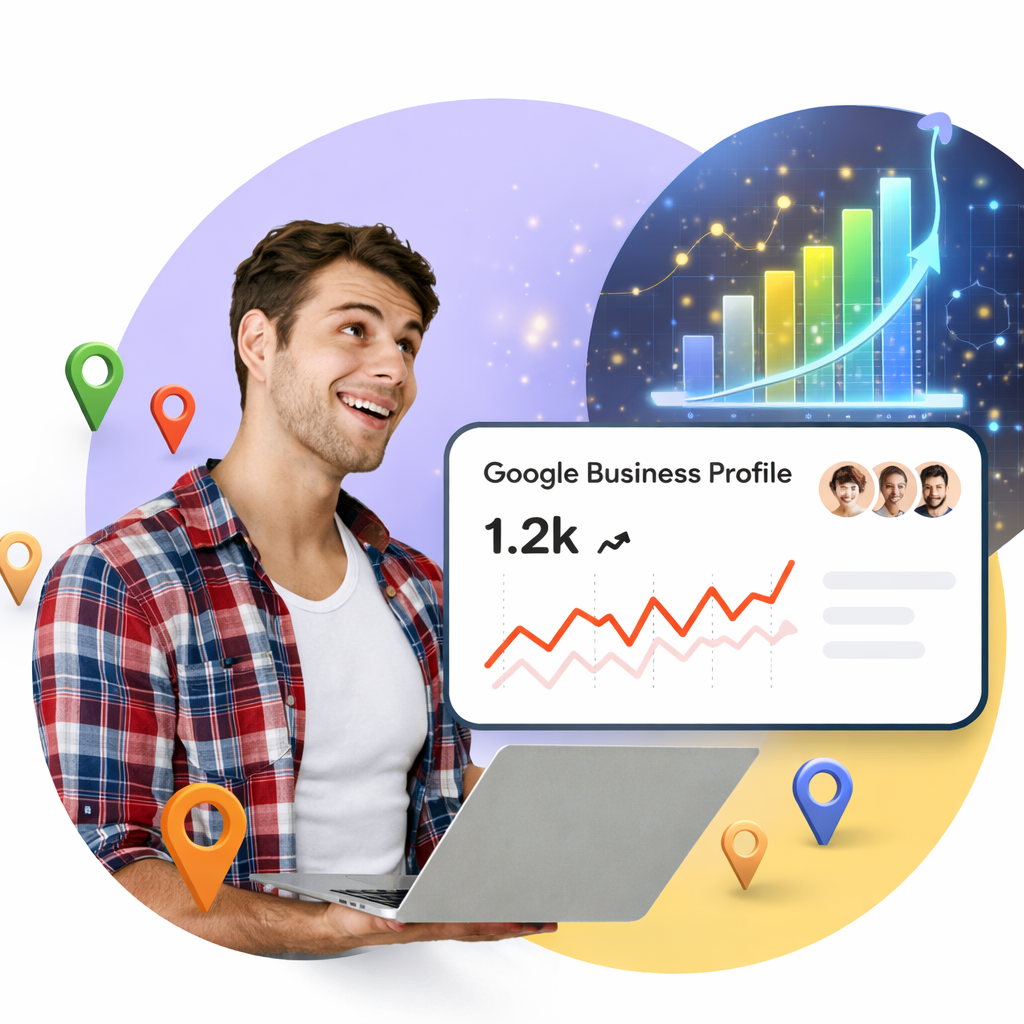 Google Business Profile growth analytics dashboard.