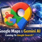 Google Maps integration with Gemini AI showing local search results and AI-powered recommendations in Google Search